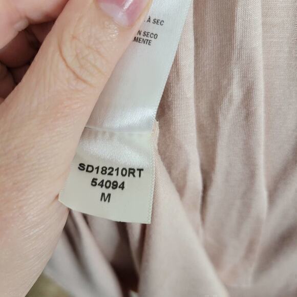 NWT Splendid‎ Cold Shoulder Wrap Dress Tan Beige Size Medium - Picture 11 of 11